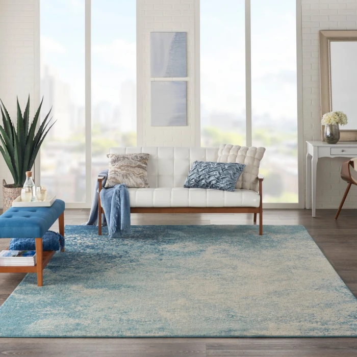 Nourison Passion Area Rug PSN10-Navy/Light Blue