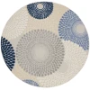 Nourison Home Aloha ALH29 Blue Grey 7 ft. 10 in. Round Area Rug