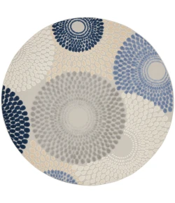 Nourison Home Aloha ALH29 Blue Grey 7 ft. 10 in. Round Area Rug