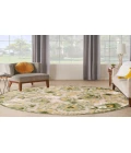 Nourison Aloha Ivory Green ALH17 5 ft. 3 in. Round Rug