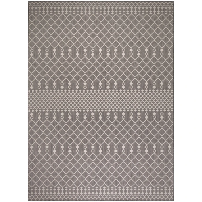 Nourison Positano Charcoal POS02 9 ft. X 12 ft. Rect. Rug