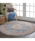 Nourison Vintage Kashan Round Area Rug VKA01-Blue