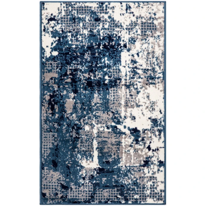 Nourison Grafix Navy Blue GRF38 3 ft. X 5 ft. Rectangle Rug