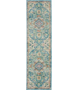 Nourison Home Passion PSN25 Ivory/Light Blue 2 ft. 2 in. X 10 ft. Area Rug