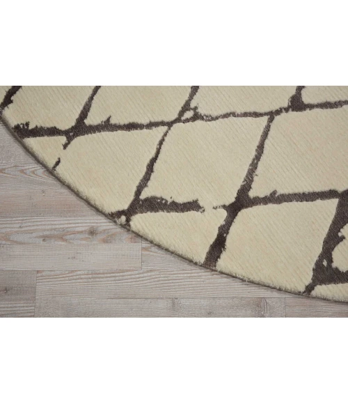 Nourison Twilight Round Area Rug TWI15 Ivory/Grey 8' Round