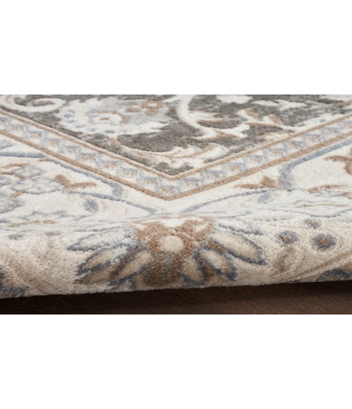 Nourison Serenity Home Ivory Grey Blue SRH02 3 ft. 11 in. X 5 ft. 11 in. Rectangle Rug