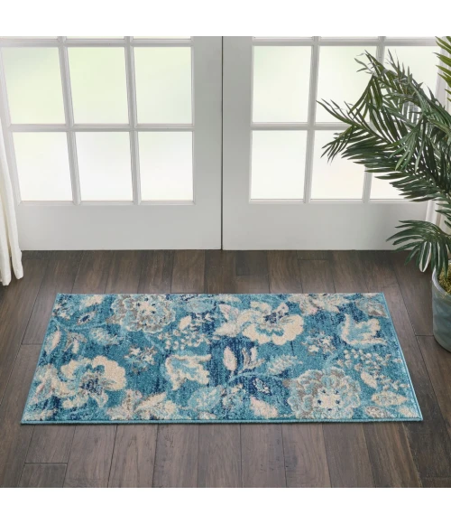 Nourison Tranquil Area Rug TRA02-Turquoise