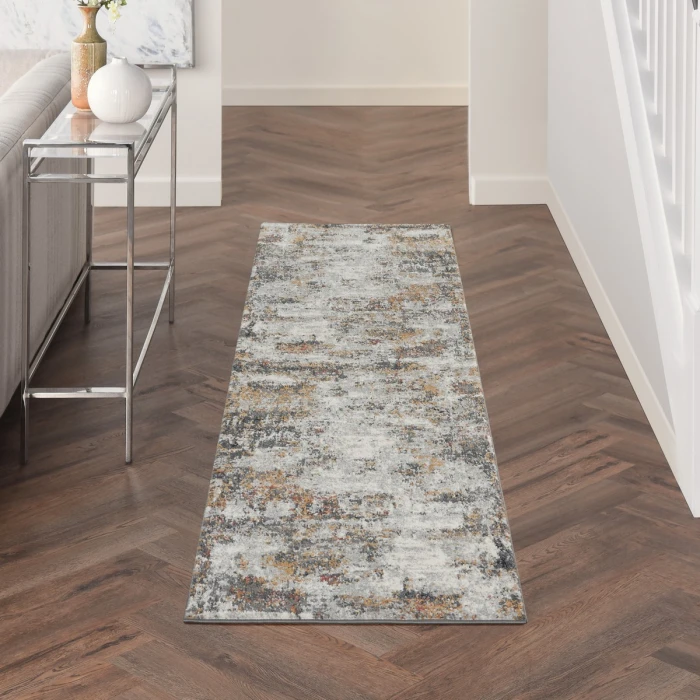 Nourison Tangra Grey/Multi TNR03 8 ft. Rect. Rug