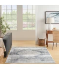 Nourison Astra Machine Washable Area Rug ASW11 Blue/Ivory
