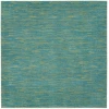 Nourison Home Nourison Essentials NRE01 Blue Green 5 ft. Square Area Rug