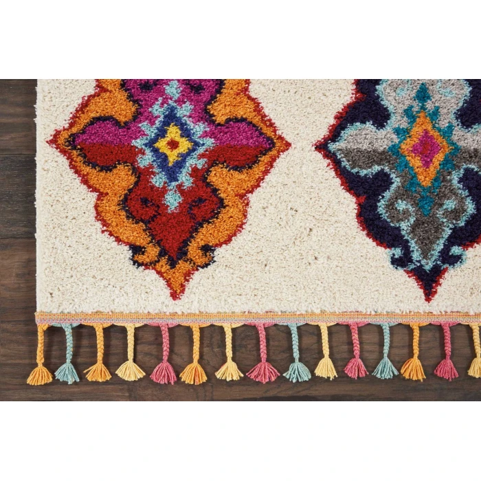 Nourison Home Nomad White NMD06 6ft.7in. x 9ft.6in. Rect. Rug