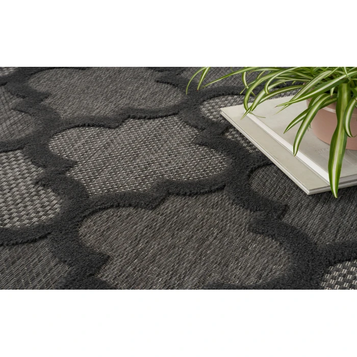 Nourison Easy Care Charcoal Black NES01 12 ft. X 15 ft. Rectangle Rug