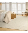 DKNY Pure Grids Ivory Beige PGR01 9 ft. X 12 ft. Rect. Rug