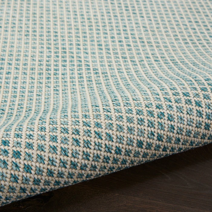 Nourison Courtyard Area Rug COU01-Ivory Aqua