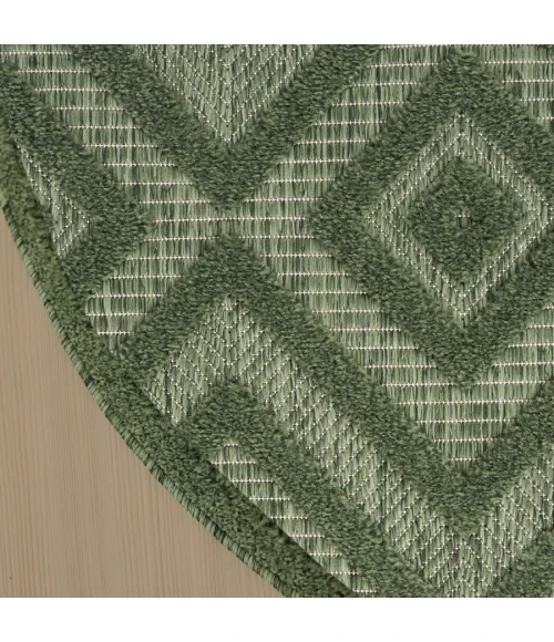 Nourison Home Versatile Green NRV01 8 ft. Round Rug