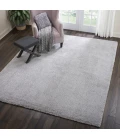 Nourison Malibu Shag Area Rug MSG01-Silver Grey