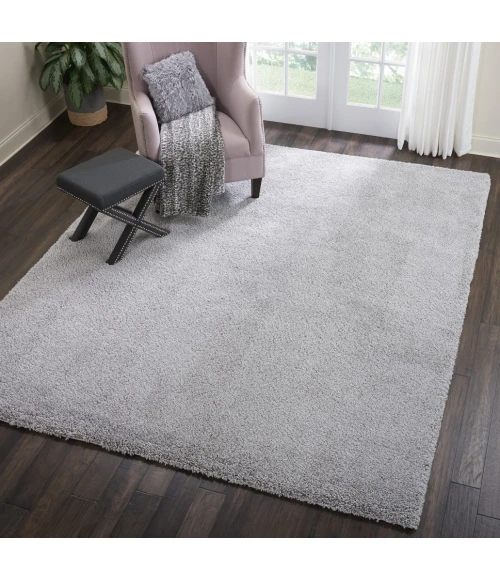 Nourison Malibu Shag Area Rug MSG01-Silver Grey