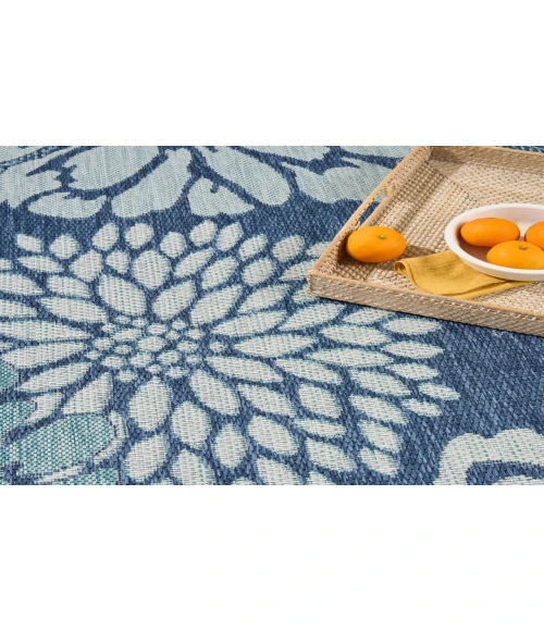 Nourison Garden Oasis Navy GOA06 4 ft. X 6 ft. Rectangle Rug