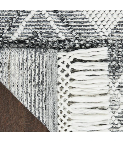 Nicole Curtis Machine Washable Series 3 Area Rug SR301 Black 4' x 6'