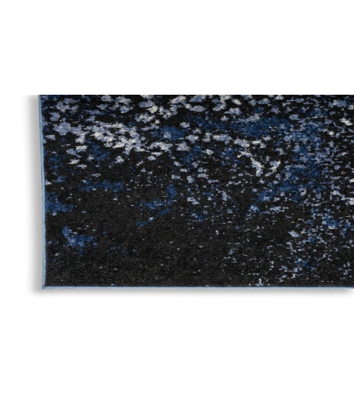 Nourison Passion Light Blue Black PSN10 1 ft. 10 in. X 6 ft. Rectangle Rug