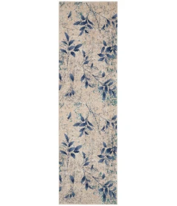 Calvin Klein River Flow RFV03 Beige Navy 2 ft. 3 in. X 7 ft. 3 in. Area Rug