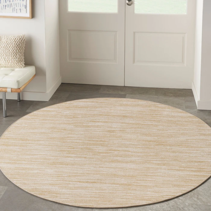 Nourison Home Nourison Essentials Ivory Gold NRE01 4 ft. Round Rug