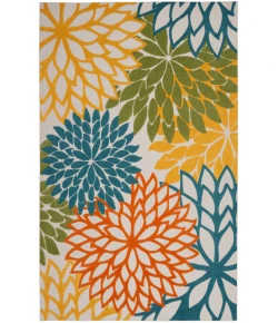Nourison Home Aloha ALH05 Turquoise Multicolor 9 ft. 6 in. X 13 ft. Area Rug