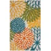 Nourison Home Aloha ALH05 Turquoise Multicolor 9 ft. 6 in. X 13 ft. Area Rug