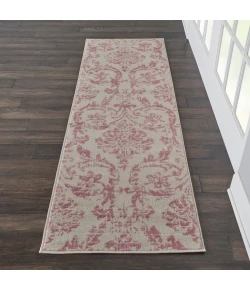 Nourison Home Jubilant JUB09 Ivory Pink 2 ft. 3 in. X 7 ft. 3 in. Area Rug