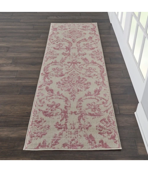 Nourison Jubilant Runner Area Rug JUB09-Ivory/Pink