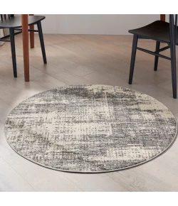 Calvin Klein CK950 Rush CK953 Grey Beige 4 ft. Round Area Rug