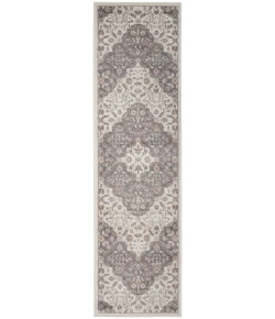 Nourison Home Elation ETN08 Ivory Grey 2 ft. 3 in. X 7 ft. 6 in. Area Rug