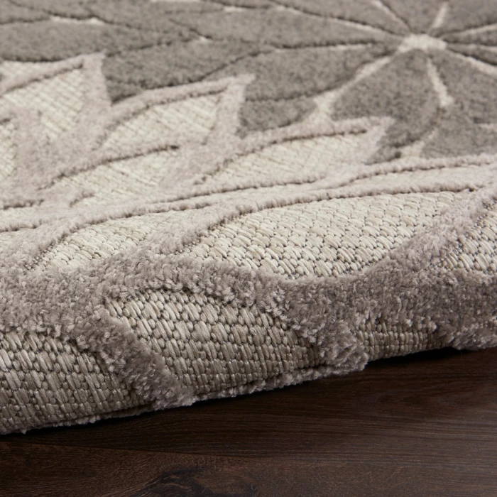 Nourison Aloha Round Area Rug ALH05-Silver Grey