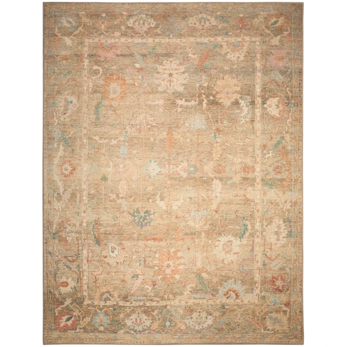 Nourison Vintage Washables Taupe Multicolor VWS09 9 ft. 10 in. X 13 ft. 2 in. Rect. Rug