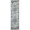 Nourison Home Tranquil TRA06 Ivory/Light Blue 2 ft. 3 in. X 7 ft. 3 in. Area Rug