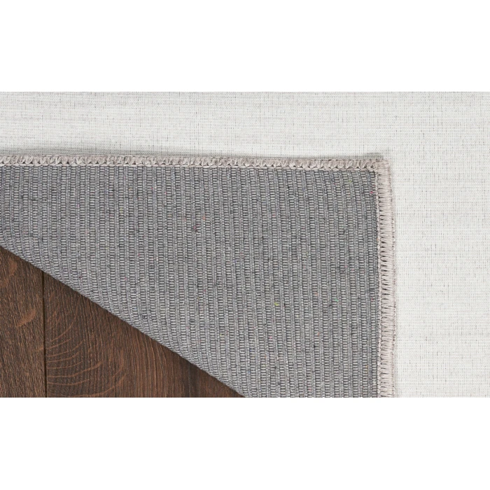 Nourison Washable Essentials Ivory Grey WAE01 2 ft. 2 in. X 8 ft. Rectangle Rug