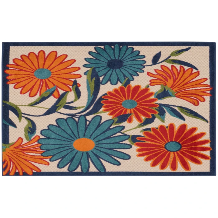 Nourison Aloha Multicolor ALH33 5 ft. Square Rug