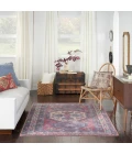 Nicole Curtis Machine Washable Series 1 Area Rug SR105 Red/Navy 4' x 6'