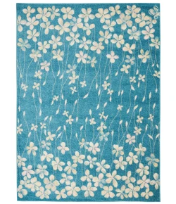 Nourison Home Tranquil TRA04 Turquoise 6 ft. X 9 ft. Area Rug