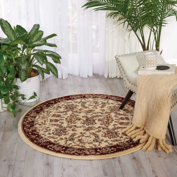 Nourison Home Antiquities Beige ANT07 7’10” x Round Round Rug