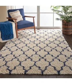 Nourison Home Amore AMOR2 Ivory/Blue 5 ft. 3 in. X 7 ft. 5 in. Area Rug