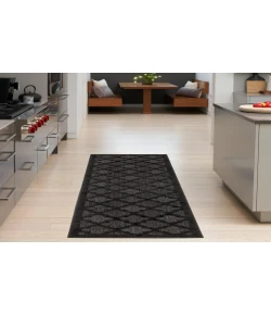 Nourison Home Easy Care NES01 Charcoal Black 2 ft. X 6 ft. Area Rug