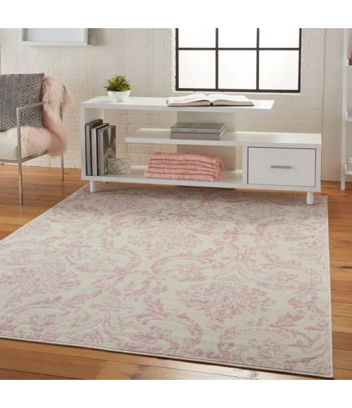 Nourison Jubilant Area Rug JUB09-Ivory/Pink