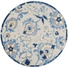 Nourison Home Aloha ALH17 Blue Grey 4 ft. Round Area Rug