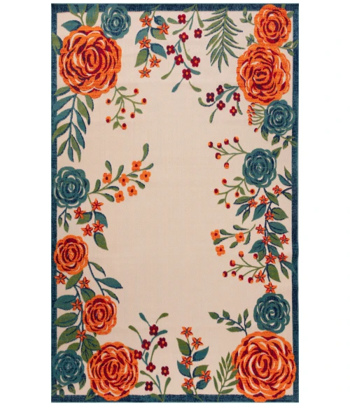 Nourison Aloha Ivory Multicolor ALH32 9 ft. X 12 ft. Rectangle Rug