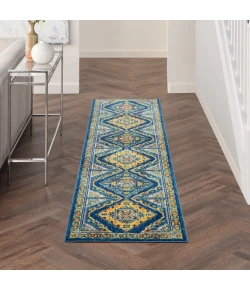 Nourison Home Allur ALR02 Navy Multicolor 2 ft. 3 in. X 7 ft. 6 in. Area Rug