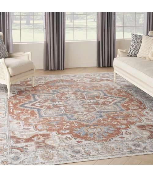 Nourison Astra Machine Washable Area Rug ASW12 Gold/Multicolor