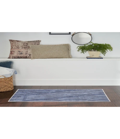 Nicole Curtis Machine Washable Series 1 Navy SR107 2 ft. X 3 ft. 9 in. Rectangle Rug