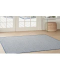 Nourison Courtyard Ivory Blue COU01 4 ft. Square Rug