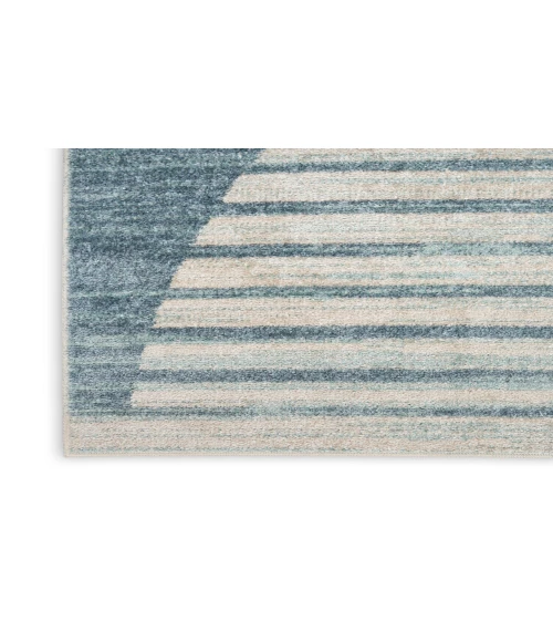 Nourison Astra Machine Washable Blue ASW03 4 ft. X 6 ft. Rectangle Rug